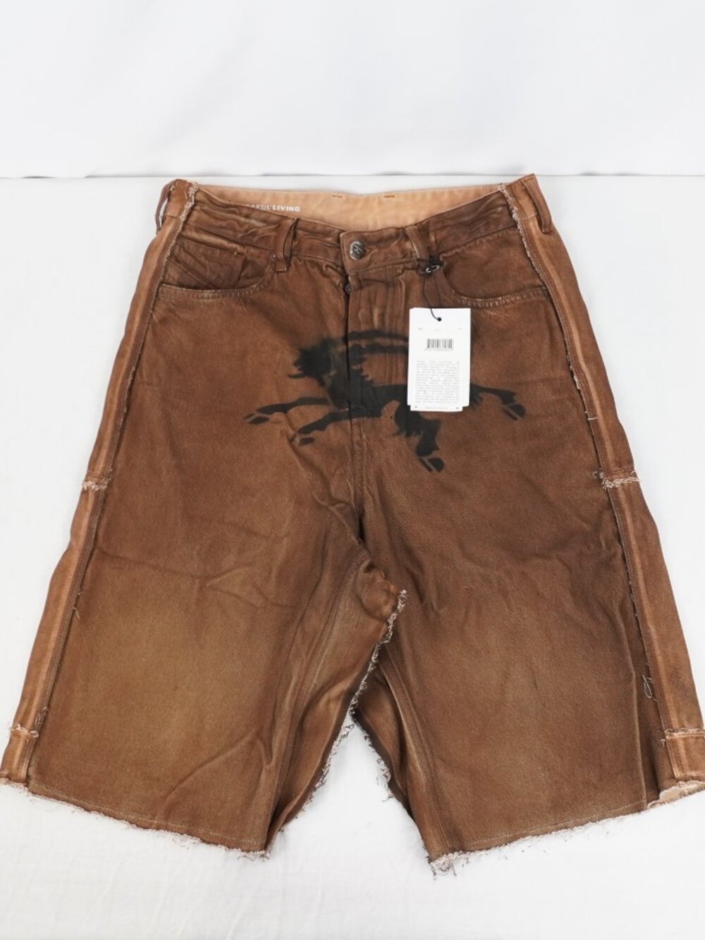 Diesel Industry X Prototypes Bermuda Denim Shorts In Brown - Men's Size S/M NWT
